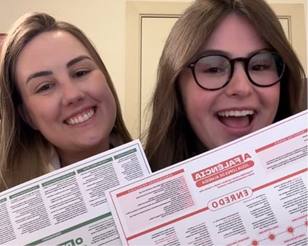 Stefany Steidel Felippi e Mayla Ketlyn Lazzarim, criadoras do Revisa UFPR